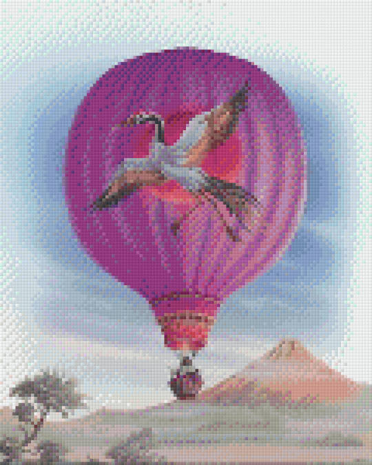 Rob Pohl Hot Air Balloon Crane [9] Nine Baseplates Pixelhobby  Mini Mosaic Art Kit